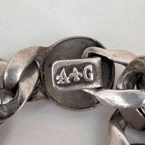 エーアンドジー A&G ロゴプレート ブレスレット  メンズ